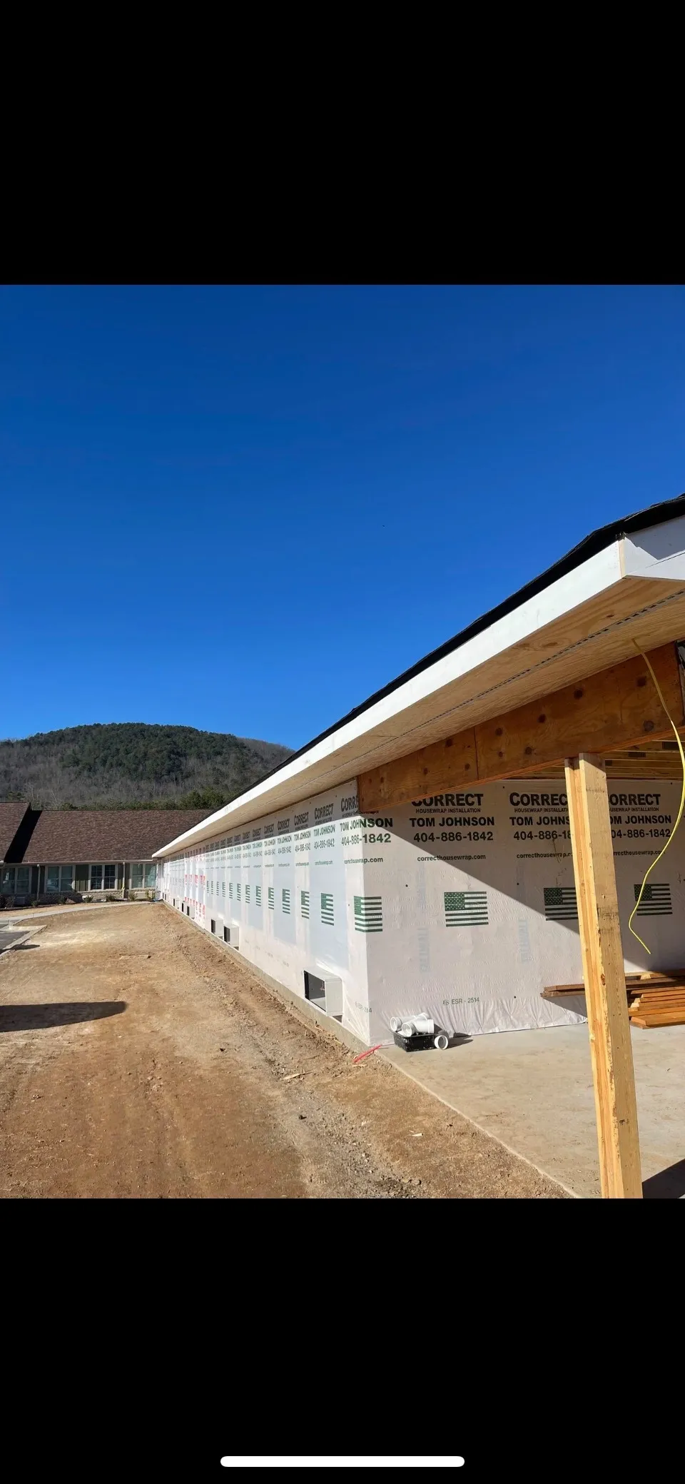 Residential weather barrier installation, North Georgia
